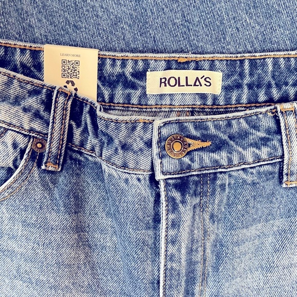 ROLLA'S Kate Baggy Mid Rise Wide Leg Blue Jeans Womens Size 29 New With Tags - Picture 9 of 15